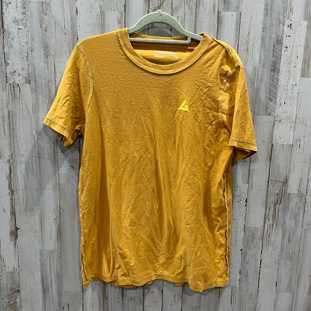 American Giant Yellow Inside Out 100% Cotton Tshirt Size Medium